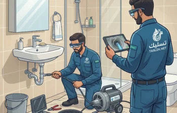 صورة توضيحية لعملية شركة تسليك مجاري بالرياض باستخدام أحدث التقنيات