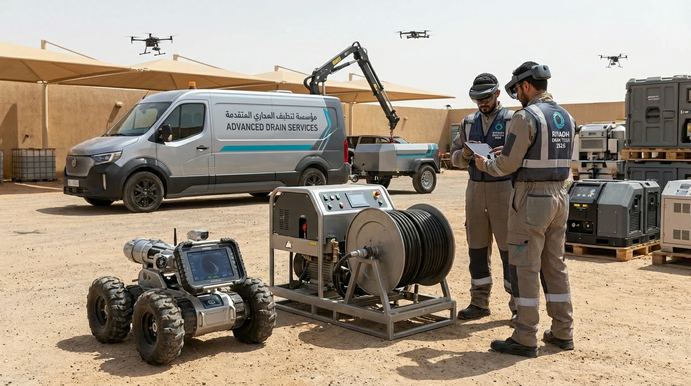 أدوات ومعدات متطورة تستخدمها شركة تسليك مجاري بالرياض 2026
